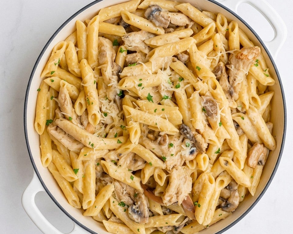 Pasta chicken funghi from Super Pasta in Meydan, Dubai